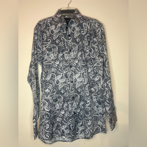 vintage coogi Button Down Paisley Long Sleeve Shirt Men’s Size Medium Classic - Picture 1 of 8